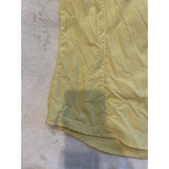 BIMINI BAY Button Down Fishing Shirt Yellow Women's M Short Sleeve Nylon Outdoor - Picture 4 of 8